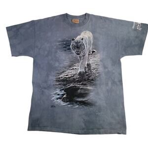 Vintage The Mountain White Tiger Tee XL USA 2004